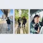 Eksempel på content creation og videoproduktion til sociale medier. Collage af Instagram Reels med danske undertekster og on-location optagelser, der illustrerer engagerende video-content for virksomheder.